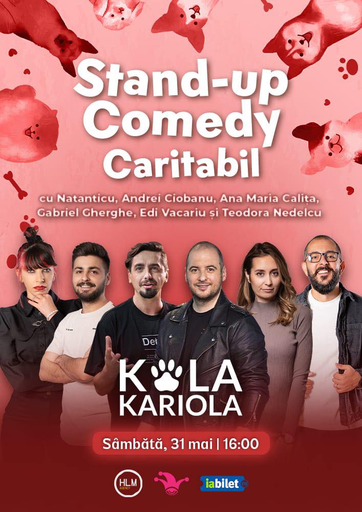 Susține acțiunile Kola Kariola participând la show-ul de stand up. Sursa foto Facebook