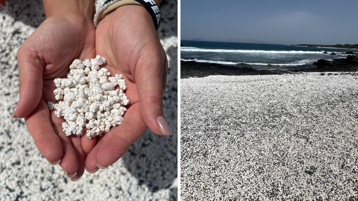 Plaja Popcorn din Fuerteventura. sursa foto Facebook Natalia Raileanu