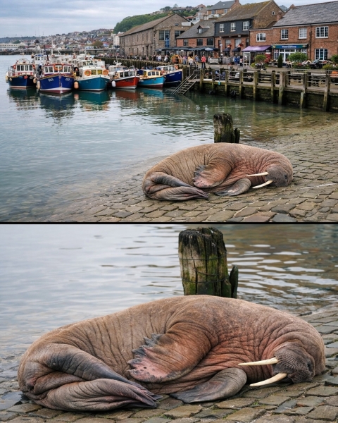Spectacol de artificii anulat pentru morsa Thor. Sursa foto: Atlas Geografic