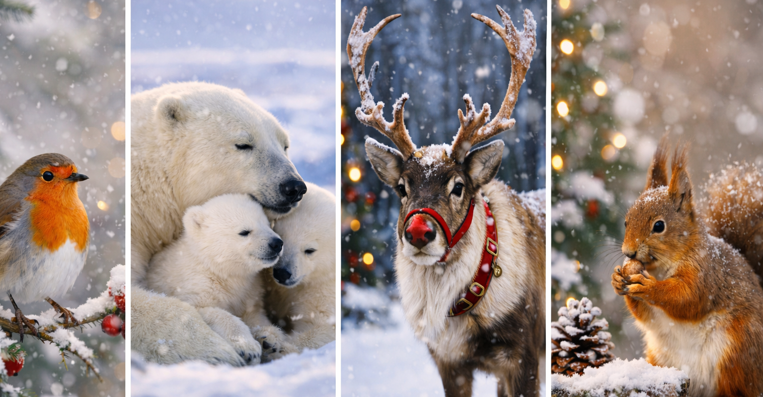 7 animale pe care le iubim de Craciun. foto ChatGPT