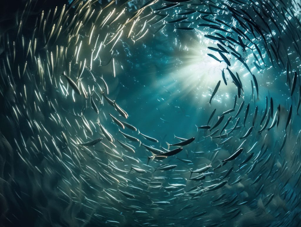 Înainte de cutremure submarine, peștii pot înota haotic sau pot urca spre suprafață. Foto: Freepik.com