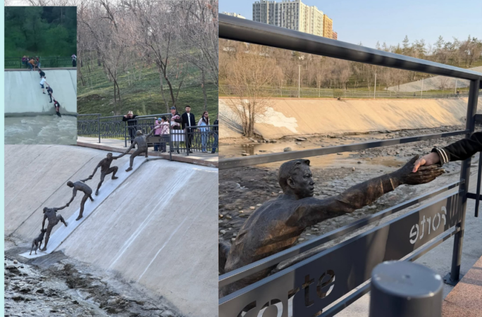 De la salvare virală la monument: lanțul uman dedicat unui câine, ridicat la Almaty, Kazahstan