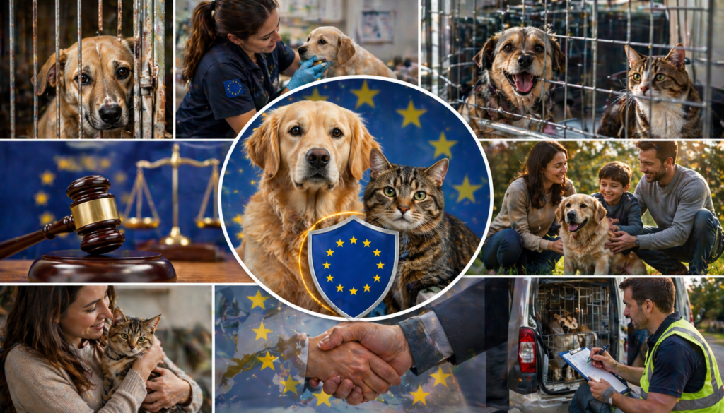 UE introduce reguli stricte pentru câini și pisici. foto: ChatGPT