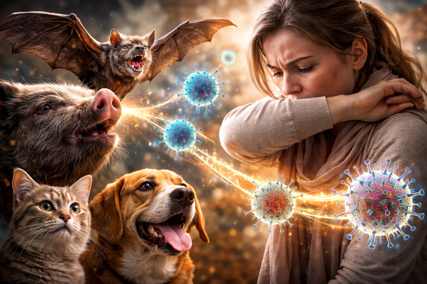 Virusurile de la animale pot infecta oamenii fără „pregătiri” speciale. foto: ChatGPT