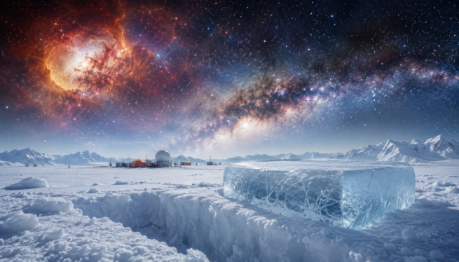 Urme ale unor explozii stelare, descoperite în gheața Antarcticii. Cercetătorii spun că Pământul traversează un nor cosmic străvechi