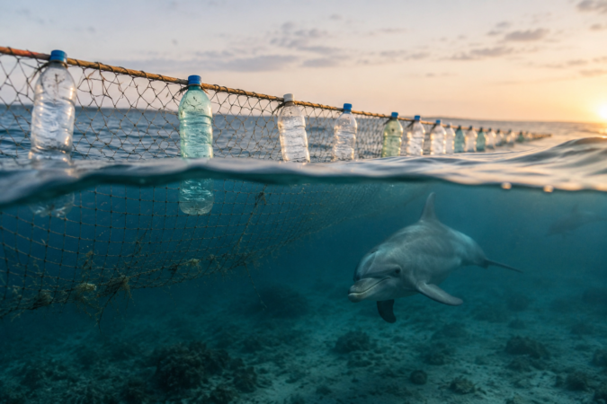 Sticlele de plastic ar putea salva mii de delfini de plasele de pescuit, arată un nou studiu