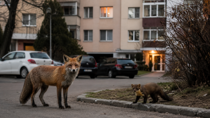 Un oraș din România se confruntă cu tot mai multe apariții ale animalelor sălbatice. A fost năpădit de vulpi și jderi!