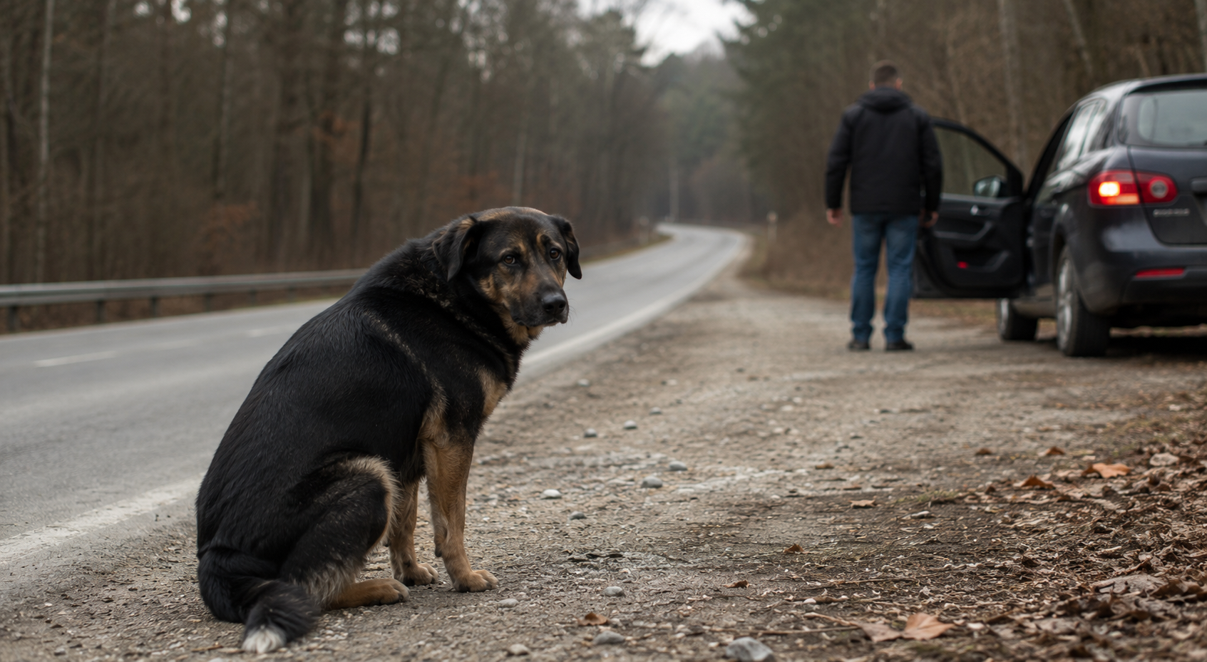 Gest revoltător în Caraș-Severin: un bărbat și-a abandonat câinele pe marginea drumului și a fost amendat cu o sumă uriașă. Patrupedul abia fusese adoptat