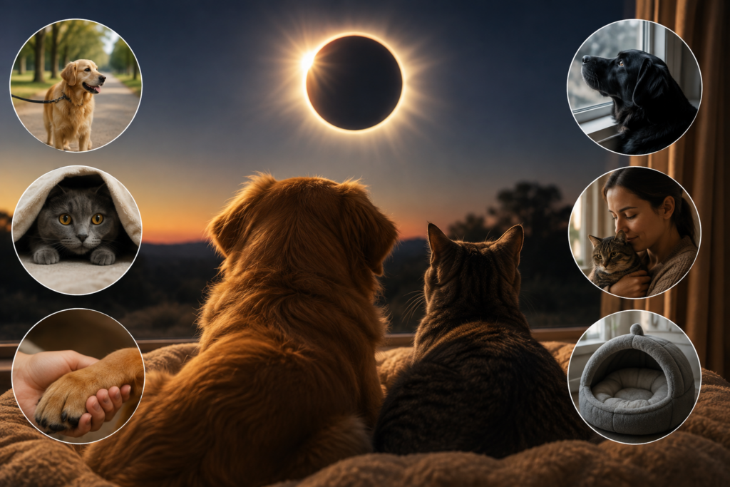 Cum pot reacționa animalele de companie la eclipsa solară din această seară. Recomandările specialiștilor pentru proprietari