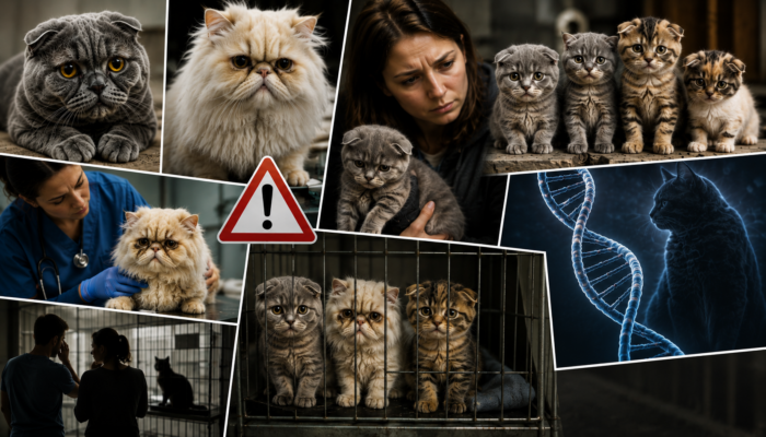 Experții trag un semnal de alarmă: rase precum Scottish Fold, Persană și noile „XL Bully” sunt tot mai populare, în ciuda problemelor grave de sănătate