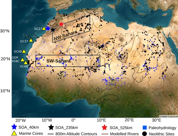 Faptul că în Sahara ploua mai mult în urmă cu mii de ani era doar o parte a misterului. Foto: Earth and Planetary Science Letters