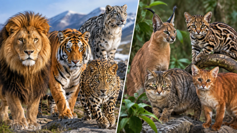 Felinele mari versus felinele mici: care sunt diferențele dintre aceste feline fascinante?