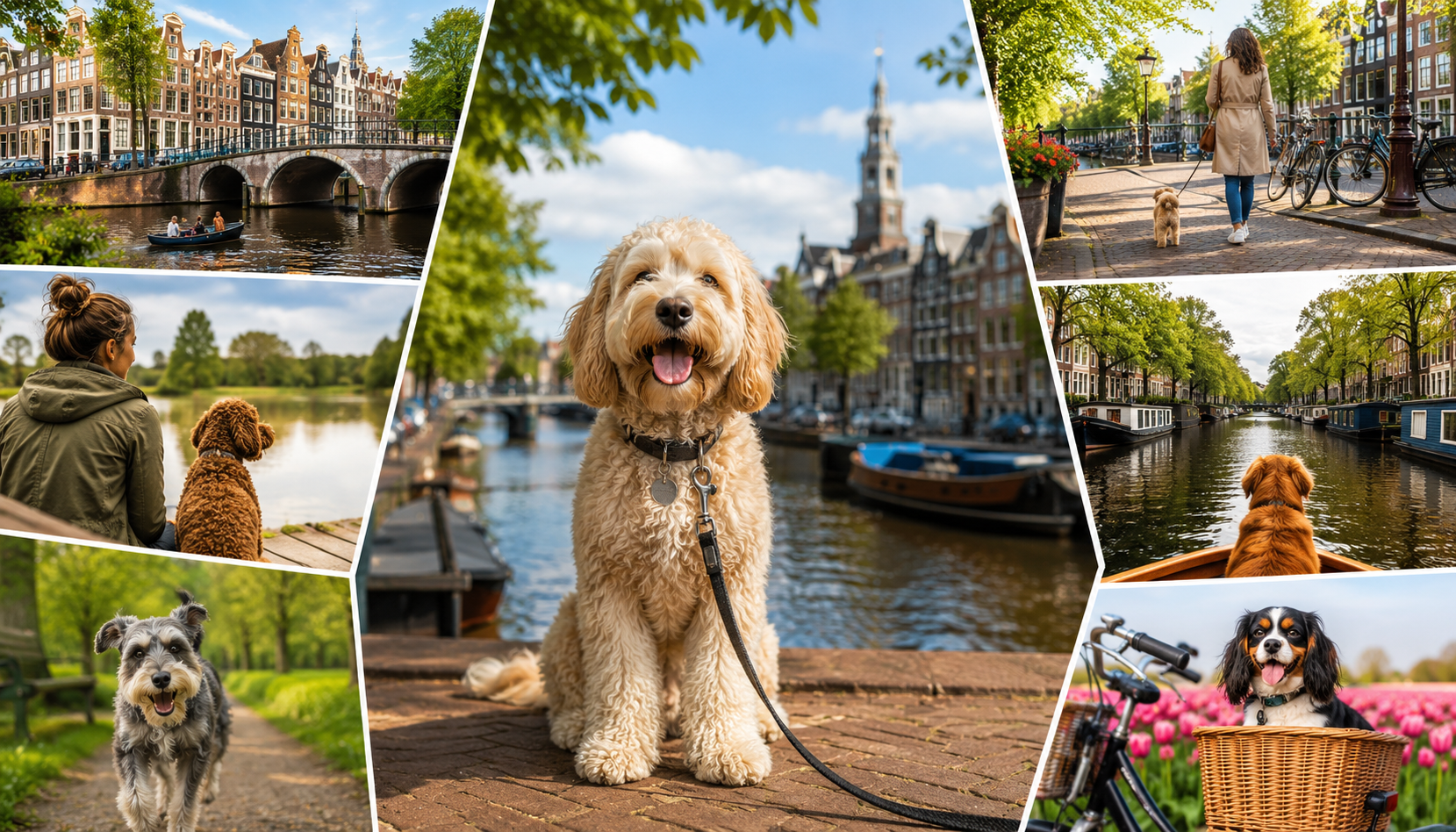 Reguli pentru a deține un câine în Amsterdam. Foto: AI