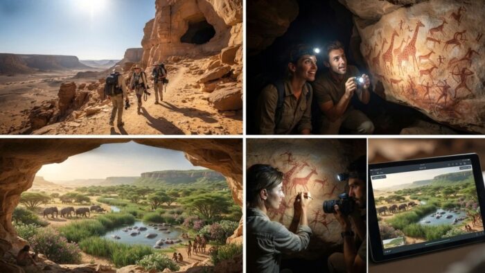 Oamenii de știință au intrat într-o peșteră izolată și au găsit dovada că Sahara era verde și ploioasă acum 8.000 de ani