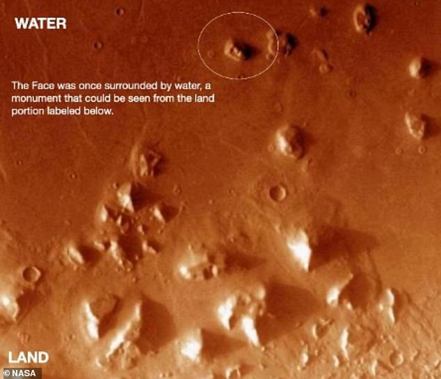 Cercetătorul fenomenelor OZN Jason Martell a susținut că dispunerea acestora seamănă cu orașele construite de-a lungul apei de-a lungul istoriei omenirii. Foto: NASA
